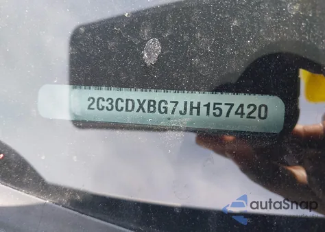 2018 Dodge Charger Sxt Rwd из США, поврежденный, VIN 2C3CDXBG7JH157420